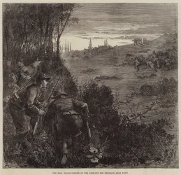 Der Krieg, Francs-Tireurs auf der Suche nach Preußen in der Nähe von Paris